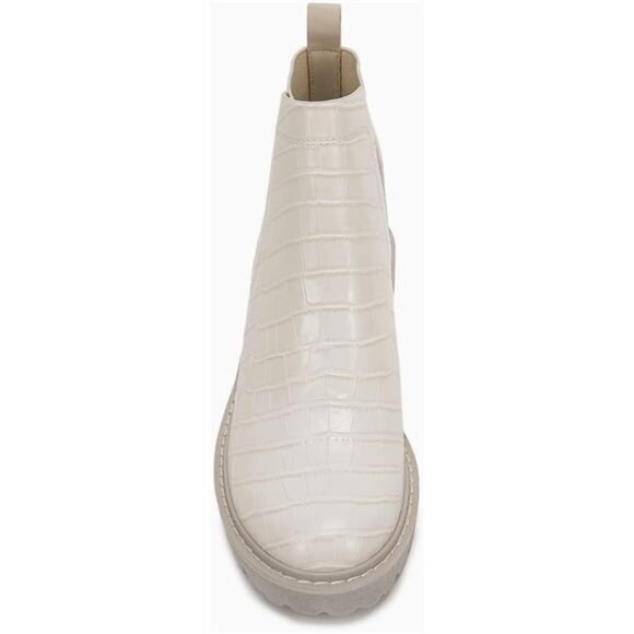 Womens Platform Lug Sole Chelsea Boots Ankle High Chunky Block Heel - Picture 4 of 7